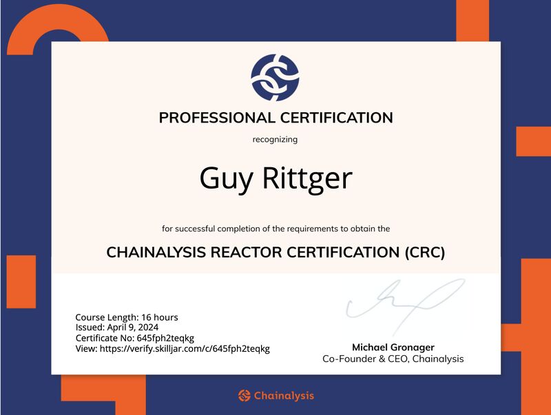 Chainalysis Reactor License